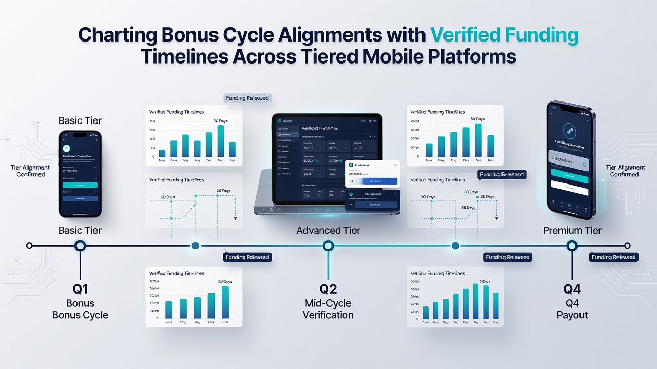 Dashboard screenshot illustrating verified funding timelines matched to bonus expiration dates on tiered mobile apps
