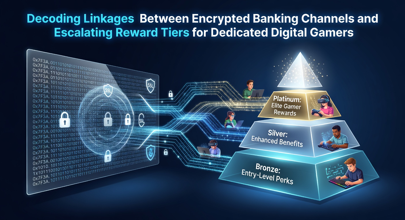 Secure encrypted banking interface displaying transaction verification alongside digital gaming reward tier progression charts