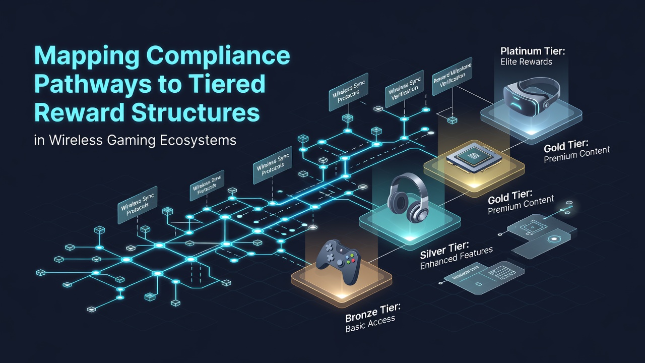 Wireless gaming compliance and reward tier visualization on mobile interfaces
