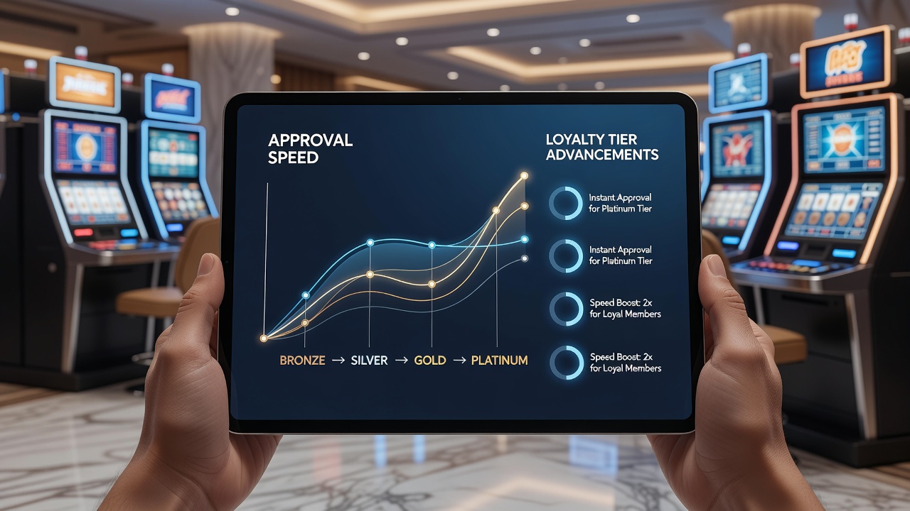 Handheld device screen illustrating tier advancement notifications tied to transaction confirmations